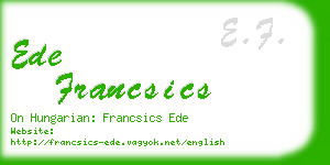 ede francsics business card